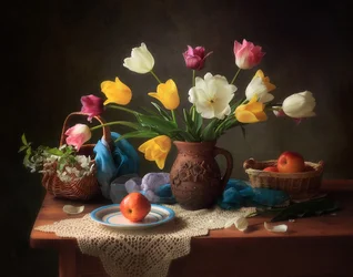 Klassisk tulipan-stillbilde