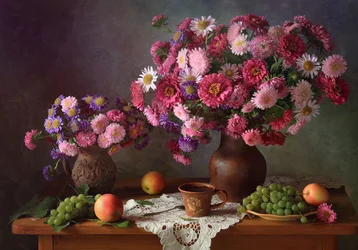 Høstblomster og frukt