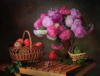 Høst asters og frukt