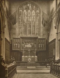 Chancel and East Window of St. Margarets, Westminster, c1935.