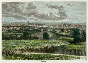 Krakow, Polen, ca 1880.
