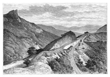 Bhor Ghat, nær Khandala, India, 1895.
