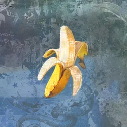 BANANAZ, 2015 (Collage på lerret)
