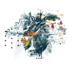Bird of Prey, 2015 (Collage på lerret)