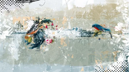 Birdalicious, 2014 (Collage på lerret)
