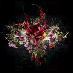 Bouquet XL, 2021 (blandet media på lerret)