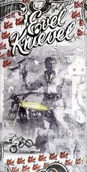 Evel Knievel, 2015 (Collage på lerret)