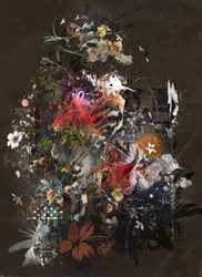 Floralies, 2018 (Collage på lerret)