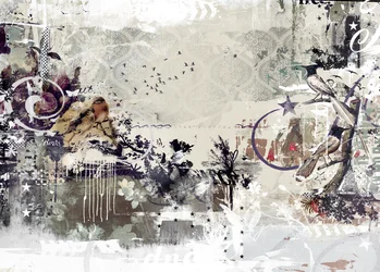 Tweeting Birds, 2015 (blandet media på lerret)