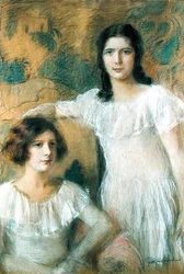 Portrait of Two Girls, ca. 1910 (pastell om bord)