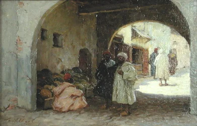 En vannmelonselger, Nord-Afrika (olje på lerret)