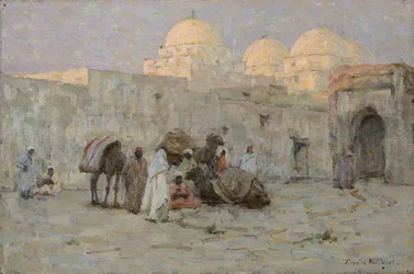 Kairouan, den siste gløden (olje på plate)