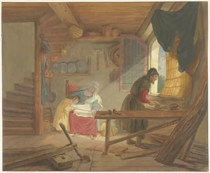 Den hellige familie i Josefs verksted
