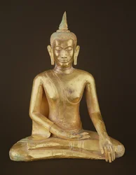 Buddha sitter i meditasjon (bronse)