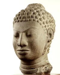 Hodet til en Buddha