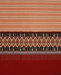 Lanna Tai Yuan-stoff med diamantformet Jok, Mae Chaem, Nord-Thailand (tekstil)