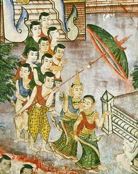 Wiharn Laikarn, episode fra Jataka Sang Thong (fresco)