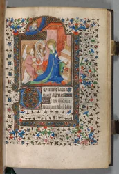 Tideboken (bruk av Paris): Fol. 37r, Bebudelsen