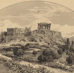 Akropolis fra Vesten, 1890.