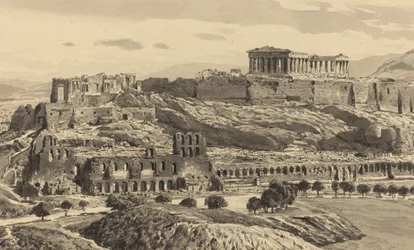 Utsikt over Akropolis, 1890.