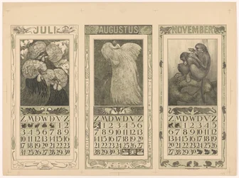 Kalendere for juli, august og november 1910