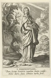 Heilige Emerentiana fra Roma St. Emmerantiana (tittel på objekt) Feminine heiligen (serietittel) Mirror Illuminated Virgin (serietittel)