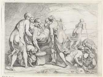 Faiaks bringer den sovende Odysseus til Ithaca The works of Odysseus (serietittel)