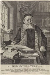 Portrett av Leonard Marius van der Goes i et studerværelse