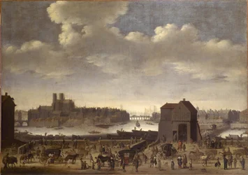 Quai og Pont de la Tournelle, ca. 1646, ca. 1646 (olje på lerret)