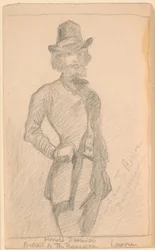 Kopi av H. Daumiers maleri av Th. Rousseau i Louvre