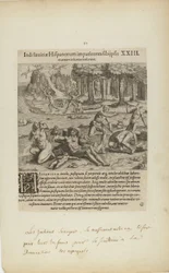 Spanjolenes fattigdom, utålmodighet, som setter voldelige hender i sine egne. XXIII. (fra boken Americae, del fire)