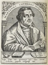 Martin Luther. (1483-1546). Tysk religiøs reformator og grunnlegger av reformasjonen. Portrett.