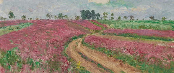 Sainfoin-åker nær Znaim II, ca. 1893 (olje på lerret på tre)