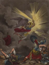 Herrens engel som dreper assyrerne (etsing)