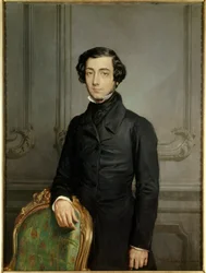 Portrett av Alexis Charles Henri Cleral de Tocqueville (1805-1859), utenriksminister under den andre republikkens maleri av Theodore Chasseriau (1819-1856)