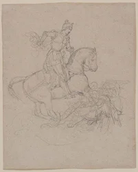 Géricault - Sankt Georg og dragen, 1816–17
