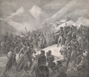 Passasje gjennom fjellet Saint-Bernard, 1822.