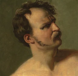 Studie av en mann i profil, ca. 1812