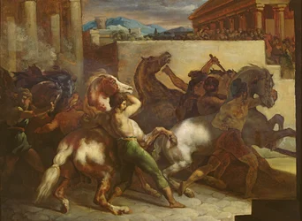 Kappløpet med ville hester i Roma, ca. 1817