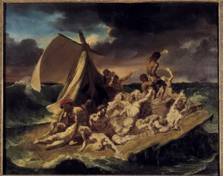 Flåten til Meduse Sketch. Maleri av Theodore Gericault (1791-1824). 1816 søn. 0,65 x 0,83 m.