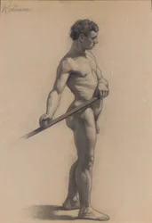Studie av den mannlige figuren, 1875
