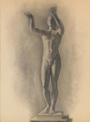 Studie av den mannlige figuren, 1875