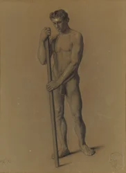 Studie av den mannlige figuren, 1875