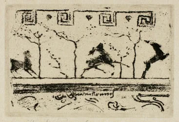 Stags, A Study for the Decoration of a Frame (tredje versjon)