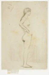 Studie fra Nude of a Girl Standing