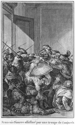 Francisco Pizarro myrdet av en hær av sammensvorne, 1541