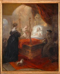 Den hellige Frans av Paola profeterer om en sønn til Louise av Savoy ...