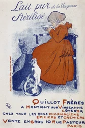 Reklameplakat for Vingeonnes rene melk - av Steinlen