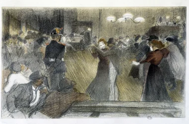 Ball - tegning av Steinlen