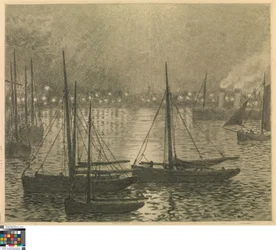 Boulogne-sur-Mer om natten